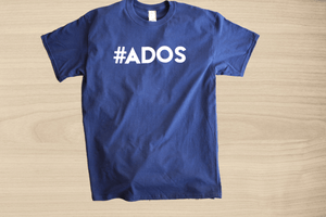 Official #ADOS Short Sleeve T-Shirt in Navy Blue