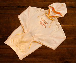 Embroidered Peach "Lineage Matters" Hoodie