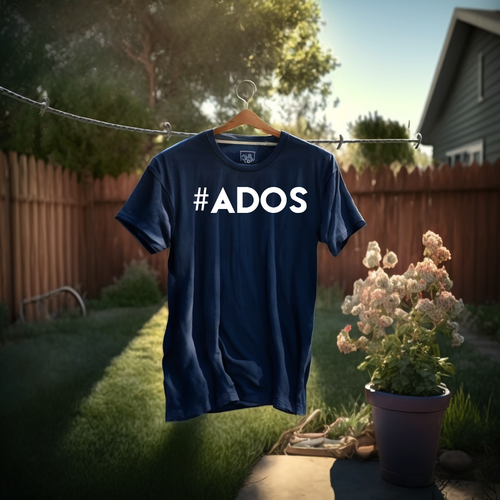 Official #ADOS Short Sleeve T-Shirt in Navy Blue